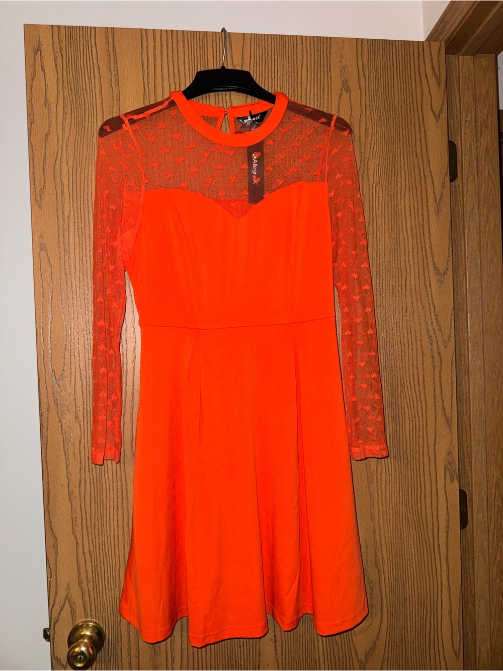 Orange long sleeve dress